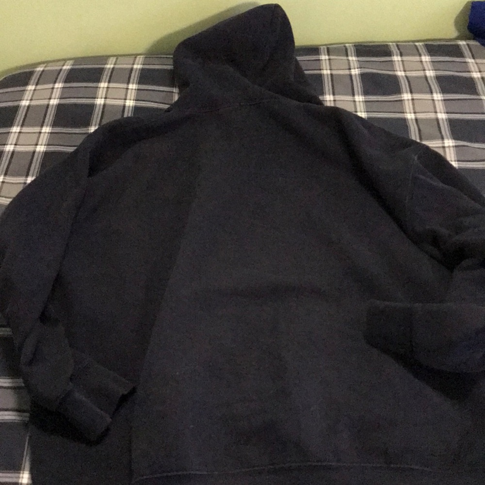 Plain navy blue hoodie - Picture 4 of 4